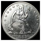 1853-O Silver Seated Liberty Half Dollar CHOICE AU