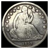 1839-O Silver Seated Liberty Dime LIGHTLY CIRCULAT