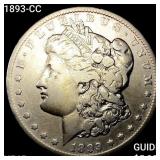 1893-CC Morgan Silver Dollar NEARLY UNCIRCULATED