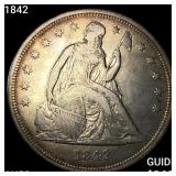 1842 Seated Liberty Dollar CHOICE AU