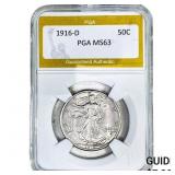 1916-D Walking Liberty Half Dollar PGA MS63