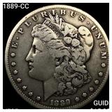 1889-CC Morgan Silver Dollar ABOUT UNCIRCULATED