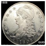 1808 Capped Bust Half Dollar CHOICE BU+
