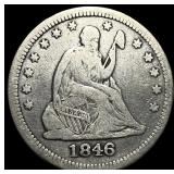 1846 Seated Liberty Quarter LIGHTLY CIRCULATED