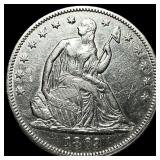 1863 Seated Liberty Half Dollar CLOSELY UNCIRCULAT