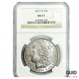 1891-CC Morgan Silver Dollar NGC MS61