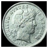1908-S Silver Barber Dime HIGH GRADE