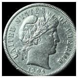 1904 Barber Dime CHOICE BU