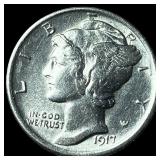 1917 Mercury Dime CHOICE BU