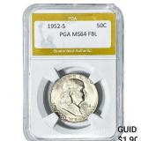 1952-S Franklin Half Dollar PGA MS64FBL