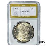 1880-S Morgan Silver Dollar PGA MS66