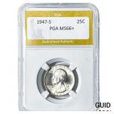 1947-S Washington Silver Quarter PGA MS66+
