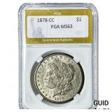 1878-CC Morgan Silver Dollar PGA MS63