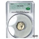 1941 Mercury Silver Dime CAC MS66