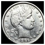 1896 Silver Barber Quarter CLOSELY UNCIRCULATED