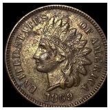 1869 Indian Head Cent NEARLY UNCIRCULATED