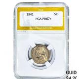 1941 Jefferson Nickel PGA PR67+