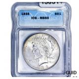 1935 Silver Peace Dollar ICG MS65