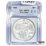 1999 Silver Eagle ICG MS70