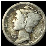 1921-D Silver Mercury Dime LIGHTLY CIRCULATED