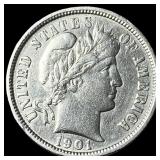 1901-O Silver Barber Dime UNCIRCULATED