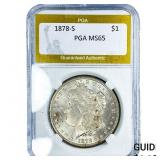 1878-S Morgan Silver Dollar PGA MS65