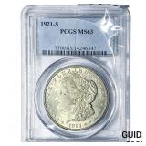 1921-S Morgan Silver Dollar PCGS MS63