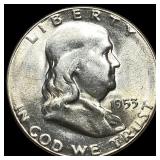 1953-S Silver Half Dollar Franklin HIGH GRADE