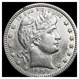 1909-S Silver Barber Quarter UNCIRCULATED