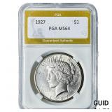 1927 Silver Peace Dollar PGA MS64