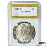 1889-O Morgan Silver Dollar PGA MS64