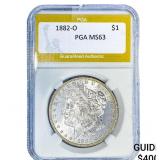 1882-O Morgan Silver Dollar PGA MS63