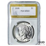 1928 Silver Peace Dollar PGA MS63