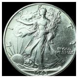 1945-S Silver Half Dollar Walking Liberty UNCIRCUL