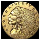 1915 Indian Head Gold $2.50 Quarter Eagle UNCIRCUL