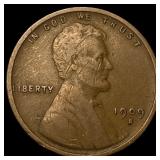 1909-S Lincoln Wheat Cent LIGHTLY CIRCULATED