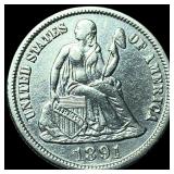 1891-S Silver Dime UNCIRCULATED