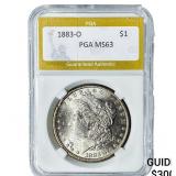 1883-O Morgan Silver Dollar PGA MS63