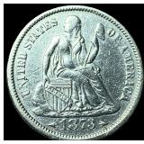 1873 Arrows Seated Liberty Dime UNCIRCULATED
