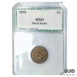 1879 Indian Head Cent PCI MS63 RB