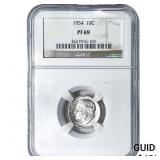 1954 Roosevelt Dime NGC PF69