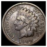 1908-S Indian Head Cent ABOUT UNCIRCULATED