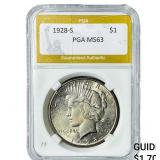 1928-S Morgan Silver Dollar PGA MS63