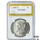 1891-O Morgan Silver Dollar PGA MS63