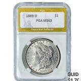 1889-O Morgan Silver Dollar PGA MS63