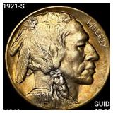 1921-S Buffalo Nickel CHOICE BU+