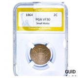 1864 Two Cent Piece PGA VF30