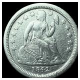 1842-O Silver Seated Liberty Dime CLOSELY UNCIRCUL