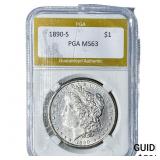 1890-S Morgan Silver Dollar PGA MS63