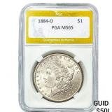 1884-O Morgan Silver Dollar PGA MS65